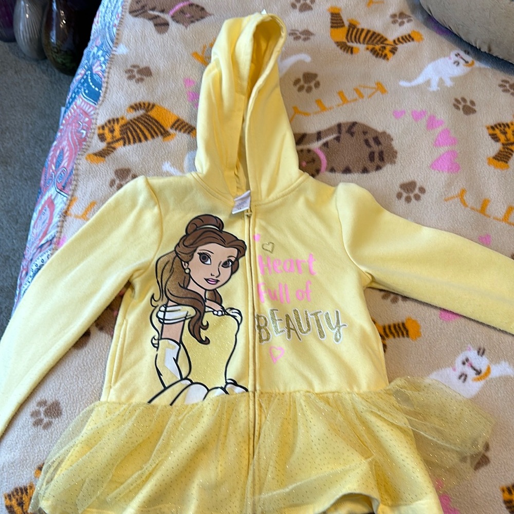 Girls Disney Belle hooded sweatshirt size 7/8
